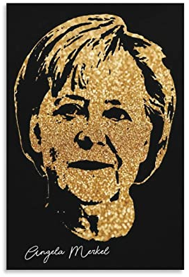 JEYUAN Poster und Drucke 60 * 90cm Senza Cornice Tela di Angela Merkel