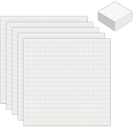 TOOSIS 2000 Stück 3D-Klebepads 6,35 * 6,35 * 3,6mm Klebepads weiß doppelseitige Schaumstoffklebepads Schaumstoffklebepunkte für Papier, Kunststoff, Metall
