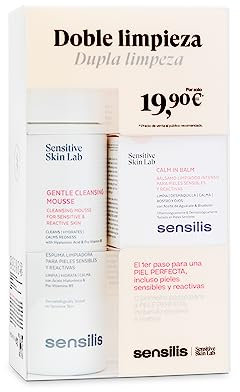 Sensilis - Pack de Doble Limpieza Calm In Balm y Gentle Cleansing Mousse, Bálsamo Desmaquillante y Calmante y Espuma Hidratante, para Pieles Sensibles y Reactivas - 50 ml + 200 ml