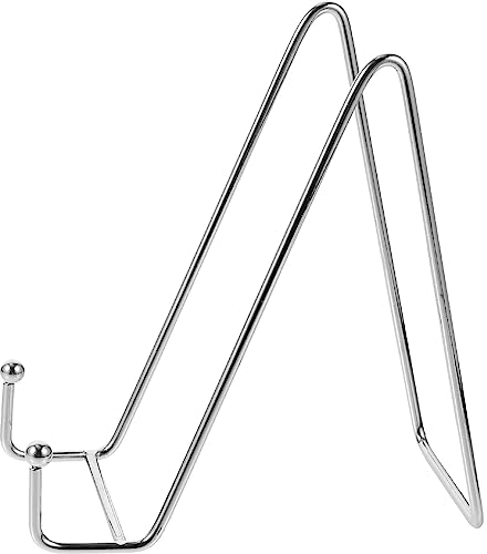 HOMSFOU Tellerständer 15 2 Cm Eisenrahmen Bilderständer Für Bücher Kleine Staffelei Teller Fotos Und Teller Tischplatte Kunst Silber