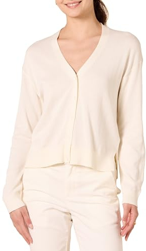 Amazon Essentials Pull Cardigan Léger Femme, Coquille D’œuf, XL