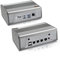 ROUAFWIT Mini PC Firewall AMD Ryzen R7 7840HS, DDR5 64GB RAM 2TB SSD Micro Office Desktop Computer, 4 x i226V 2.5GbE Gigabit, USB4 40Gbps, Type-C 10G, Dual Fan, WiFI, BT, Gray