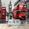 Wallpaper Photo City London Double-Decker Bus Red 250x175 cm Murals Wall Art Wallpaper 3D Photo Wall Mural Living Room Bedroom Luxury Art Wallpapers Papel Mural