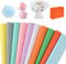 Tikplus Seidenpapier 100 Blatt,10 Farben Buntes Bastelpapier 50x35cm, Transparentpapier für Pompons,Papierblumen,Geschenkverpackung, Verpackt in Geschenktüten