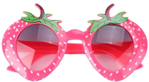 WRITWAA Erdbeer Brille FüR KostüMpartys, Lustige Party Brille FüR Kindergeburtstag, Sommerfeste Und Mottopartys, Kreative Rote Brille Aus Kunststoff
