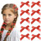 GGUFAY 10 Fermagli Capelli con Fiocchi, Adatti per Donne e Bambine, Fiocchi per Capelli in Seta, Accessori Ideali per Diversi Stili (Rosso)