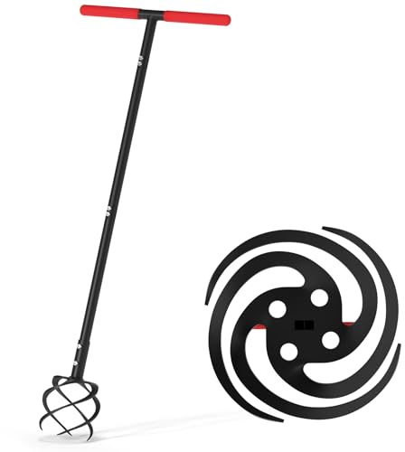 Hand Tiller Garden Tool, Twist Tiller for Gardening with Long Handle, 44.3-inch Garden Claw Hand Tool for Lawn Aerator, Hand Cultivator Tiller Tool for Garden Beds, Plant Box