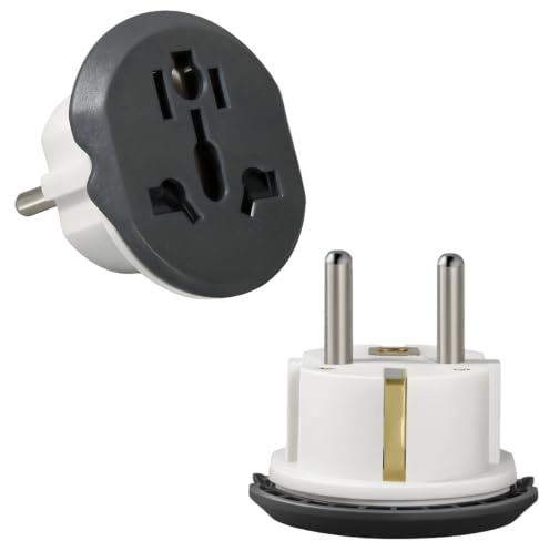 Universaladapter 2-pack reseadapter EU till Kina Tyskland, säker och pålitlig