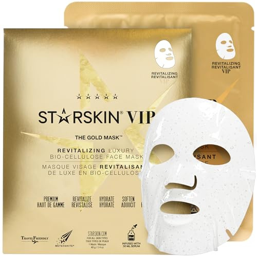 STARSKIN The Gold Mask? VIP Revitalising Luxury Coconut Bio-Cellulose Second Skin Face Mask