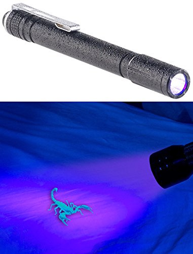 KryoLights Schwarzlicht: Profi-Pen-Light mit UV-LED-Taschenlampe, 395 nm, Aluminium, IPX4 (Geldscheinprüfer, UV Licht, Stift)