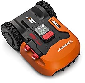 WORX WR130E Robot Rasaerba Landroid S300 a Batteria 20 V, Area di Taglio 300 Mq, Wifi, Base a Scomparsa e Carica Laterale