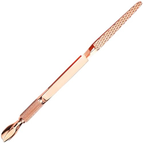 1PC Magic Nail Pinching Tool Multi-Functional Manicure Pedicure Tool Nail C-Curve Pinching Tool Cuticle Pusher Nail Art Pincher For Acrylic UV Gel Nails(Rose Gold)