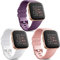 Vancle 3 Pack Kompatibel für Fitbit Versa Armband/Fitbit Versa 2 Armband, Klassisch Weiches TPU Sports Verstellbares Ersatz Armbänder für Fitbit Versa/Versa 2/Versa Lite (Weiß/Rosa/Lila, S)