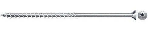 fischer - Vis de charpente Power-Fast 8,0x80, tête disque, empreinte TX, zingué blanc, filetage partiel/Boite de 50