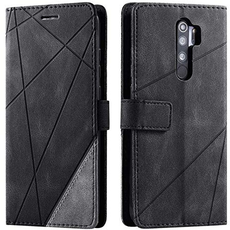 SONWO Cover per Xiaomi Redmi Note 8 PRO, Flip Caso in PU Pelle Case Cover Portafoglio Custodia per Xiaomi Redmi Note 8 PRO, [Kickstand] [Slot per Schede], Nero