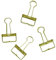 Papierdrachen 4 goldene Metall Foldback-Klammern - Büroklammern für Bullet Journals und Notizbücher - süße Papier Clips für Home Office und Uni - Motiv Gold - Set 6