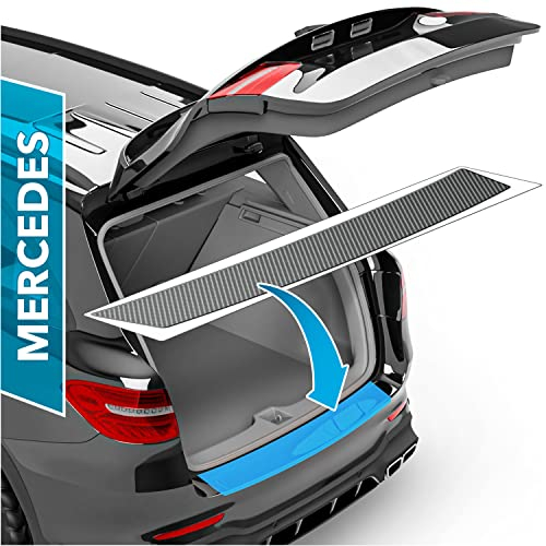 uProtect Auto Ladekantenschutz Folie für Mercedes Benz B-Klasse W247 I 2018-2025 - Stoßstangenschutz, Kratzschutz, Lackschutzfolie - Carbon Optik Selbstklebend