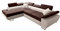 Robin Saturn Premium Ecksofa Schlaffunktion Bettkasten Verstellbare Kopfstützen Kissen Sofa L-Form Schlafsofa Freistehende Eckcouch Schlafcouch Wohnzimmermöbel Wohnlandschaft Links Braun Creme