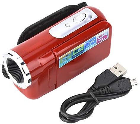 HD Digital Video Camera, Kids Camera, 2 Inch TFT Color Display, with USB Port, Portable Camera for Kids, Teenagers, Students(Red)