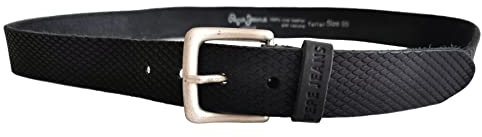 Pepe Jeans Herren Gürtel Echtleder Schwalbe Gürtel Schwarz PM020865 95 cm