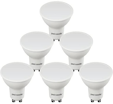 paul russells GU10 LED Bulbs 4.9W 400 Lumens Cool White 4000K Non Dimmable LED Spotlight Bulbs for Ceiling Light, LED Ceiling Lighting, GU10 Bulbs for Spot Lights Ceiling