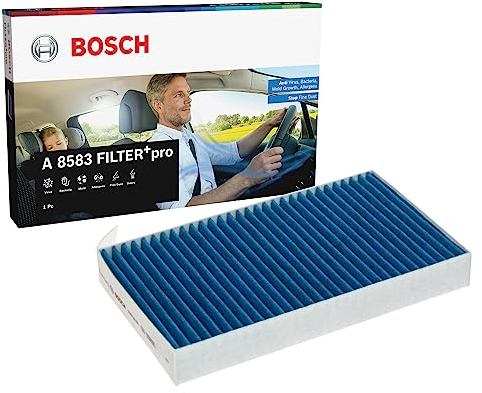 Bosch A8583 - Innenraumfilter FILTER+pro antibakteriell, wirksam gegen übel riechende Gase, Viren, Schimmel, Feinstaub und Allergene