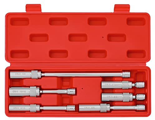 Mayouko - 6 x dünnwandige drehbare Glühkerzen, 3/8 Zoll, 12 Punkte, dünne Wand 1 mm, 14 mm, 9/16 Zoll, 5/8 Zoll, 13/16 Zoll