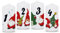 GRAVURZEILE Bedruckte Weihnachtskerzen - Advent Wichtel - Kleine Kerzen im 4er Set für den Adventskranz - Dekoration zu Weihnachten - Geschenk für Sie & Ihn - Stumpenkerze 120/58 mm