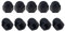 M16 Hutmuttern, 10 Stück schwarze Nylon-Eichelkopf-Sechskantmuttern, Gewindebolzenkappen, Muttern, Schutzabdeckungen für Schrauben, Schrauben