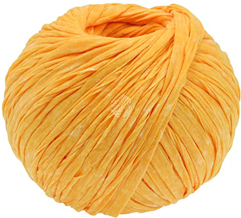 LANA GROSSA The Paper | Effektgarn in Papierbast-Optik - ideal für Dekoartikel & Taschen | Handstrickgarn aus 70% Polyester & 30% Viskose | 100g Wolle zum Stricken & Häkeln | 100m Garn