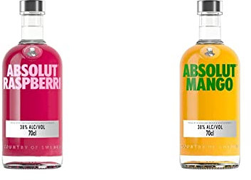 Absolut Vodka Framboise 70cl 38% & Vodka Mangue 70cl 38%
