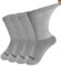LOFIR Chaussettes Diabetiques Coton Homme: Chaussettes sans Coutures avec Ceinture Extra Large sans Elastique sans Pression Chaussettes avec Semelle Rembourrée Confortable Gris 4 Paires Taille 43-46
