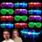 Mikulala 12 Stück LED Brille leuchtbrillen für Party Neon Partybrille Festival Outfit Herren Rave Brille für Party ZubehörPartybrille für Geburtstag Kindergeschenk