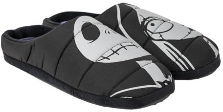 CERDÁ LIFE'S LITTLE MOMENTS Chaussures de marche pour la maison de cauchemar avant Noël, Slipper Unisexe Adulte, noir/rouge, 40/41 EU
