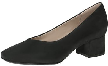 CAPRICE Damen Pumps aus Leder Kleiner Absatz, Schwarz (Black Pearl), 37 EU