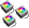 ledscom.de 3x LED Pflasterstein NEOLUM für außen, IP67, eckig, 10 x10cm, inkl. GX53 RGB Leuchtmittel, 670lm, Smart Home