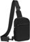 MoKo Klein Sling Crossbody Bag, Lässige Trendige Umhängetasche mit Mehreren Taschen, Leichte Schultertasche Bauchtasche für Damen Herren, Schwarz