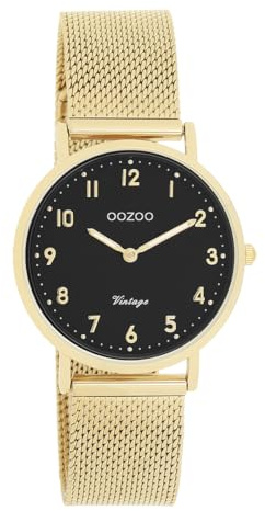 Oozoo Vintage Damen Uhr | Armbanduhr Damen mit Mesharmband | Moderne Uhr für Frauen | Edle Analog Damenuhr in rund C20345_C20349_Parent (32mm Gehäuse)
