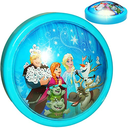 alles-meine.de GmbH LED Nachtlicht - die Eiskönigin - Frozen - blau - Batterie betrieben - magisches Licht & Schlummerlicht - zum Drücken - Touch - Baby/Wand - SCHNURLOS & ..
