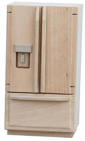 perfk Puppenhaus Miniatur Kühlschrank Puppenhaus Möbel Maßstab 1/12 Holzmöbel