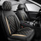 Auto Sitzbezüge für Mini Cabrio Cabrio Coupe Cooper Clubman One Clubman Cooper, Komfortabler Dauerhafter Sitzbezug Autositzschoner Innenraum Accessories,A/Front Seats-A/Black Gold
