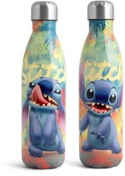 Home -Stitch Hawaii, Botella térmica, de acero inoxidable 18/10, personaje Stitch, 0,5 l, hermética, cero condensación, sin BPA