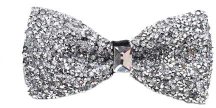 Lufdegim Pailletten Strass Fliege für Herren Glitzer Fliege Verstellbare Vorgebundene, Fliege Glitzer für Hochzeit, Karneval, Fasching, Junggesellenabschied Tanz Party Kostüm