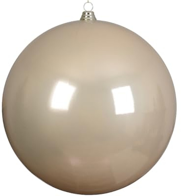 Kaemingk Weihnachtskugeln Kunststoff 40cm x 1 Stück - groß & bruchsicher - Christbaumkugeln XXL Weihnachtsbaumkugeln für Weihnachten - Christbaumschmuck & Weihnachtsbaumschmuck Perle