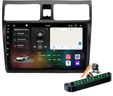 YLOXFW M6 pro plus3, Autoradio Android 14.0 Navi 2 DIN Stereo für Swift 2003-2010 Sat GPS Navigation 9 Zoll Cartablet DVD Multimedia Player FM BT Receiver mit Carplay 4G 5G WiFi DSP SWC