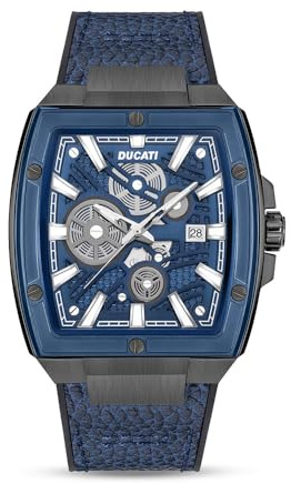 Ducati Herren-Chronograph, Quarzuhr, mutiges Gehäusedesign, multifunktionale Hilfszifferblätter, sportliches Rennen, Ästhetik, Stoppuhr-Funktion, modernes Design, leistungsinspirierte Uhr für den