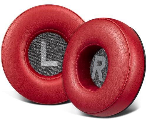 SOULWIT Earpads Replacement for Sony WH-CH500/CH510/CH520,MDR-ZX100/ZX110/ZX110NC/ZX220/XB200/ZX300/ZX330BT,MDR-V100/V150/V200/V250/V300/V400, Ear Pads Cushions for DR-BT101 (70mm PL Red)
