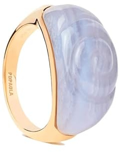 PDPaola Ring Achat Blau Shell AN01-C59-12 Damen Größe 12