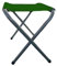 Generico Sgabello Pieghevole da Campeggio, Struttura in Metallo Grigio, Seduta Verde, Portatile