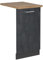 Vicco Panel Frontal del lavavajillas R-Line, Hormigón Negro, 45 cm, ET Roble